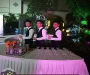 2017年3月7日【愛施華燈飾答謝晚宴酒會(huì)】王燦杰、王貴波、朱歡洪被聘請(qǐng)為調(diào)酒演出節(jié)目嘉賓！